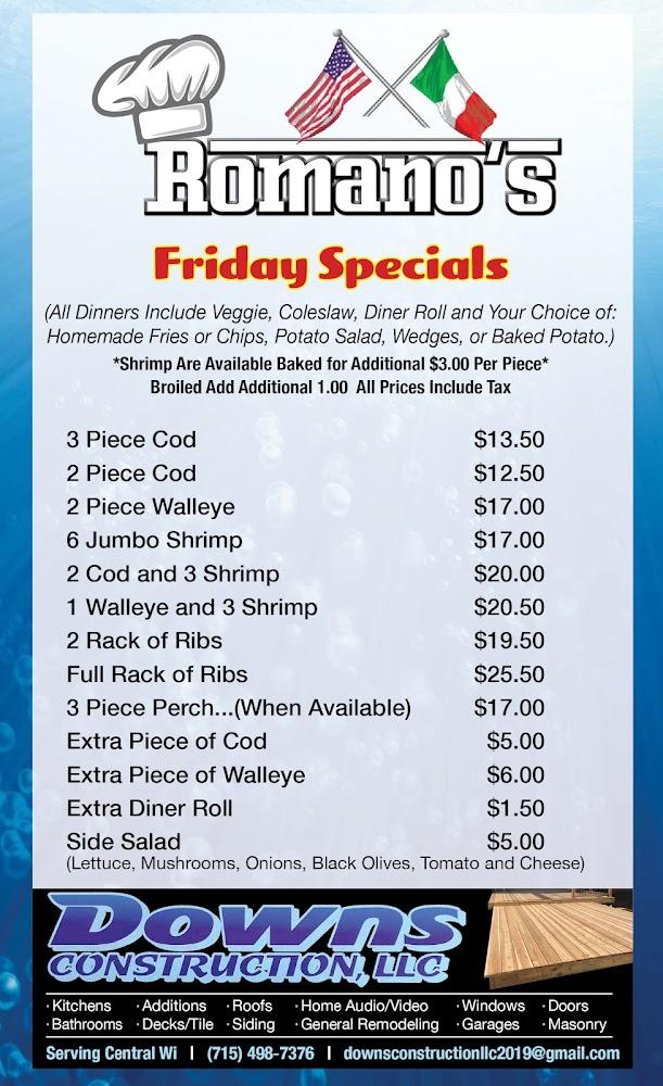 Romano's Pizzeria Menu image 2